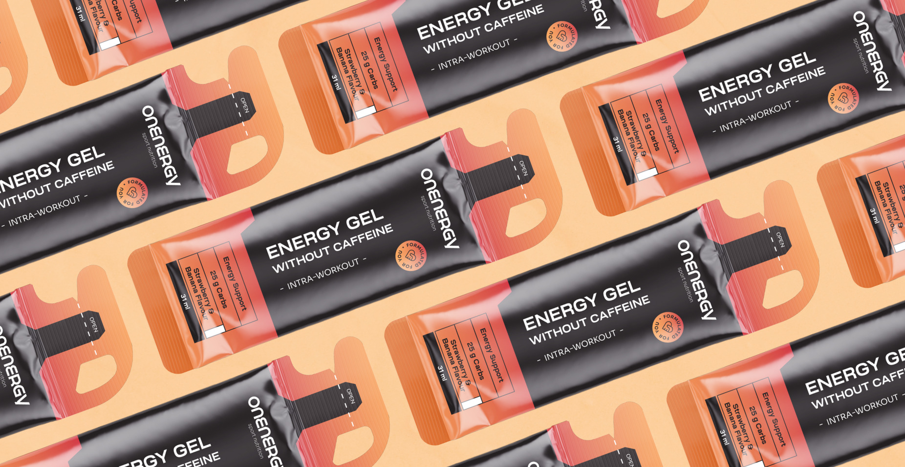 Energijski gel brez kofeina – jagoda in banana