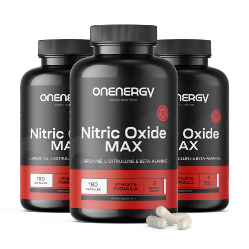 3x Nitric Oxide Max – kompleks z argininom, citrulinom in beta-alaninom, skupaj 540 kapsul