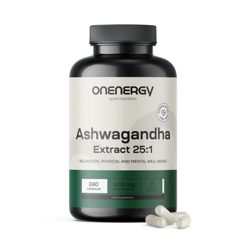 Ašvaganda 500 mg – izvleček 25:1, 240 kapsul