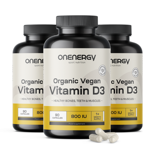 3x BIO Veganski vitamin D3, skupaj 270 kapsul