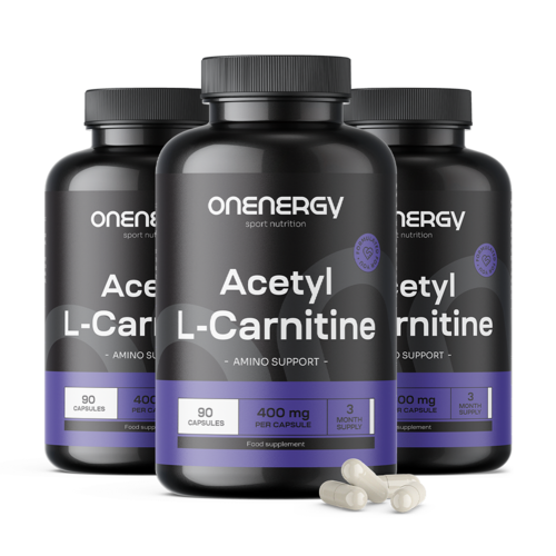 3x Acetil-​L-​karnitin HCl, skupaj 270 kapsul