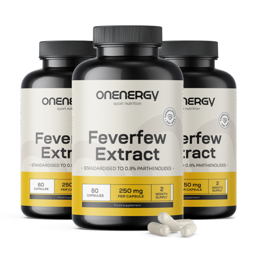 3x Beli vratič (Feverfew) – izvleček, skupaj 180 kapsul