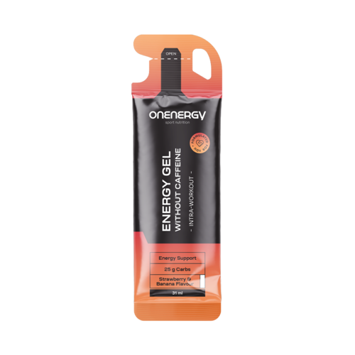 Energijski gel brez kofeina – jagoda in banana, 31 ml
