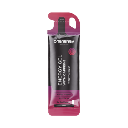 Energijski gel s kofeinom – jagodičevje, 31 ml